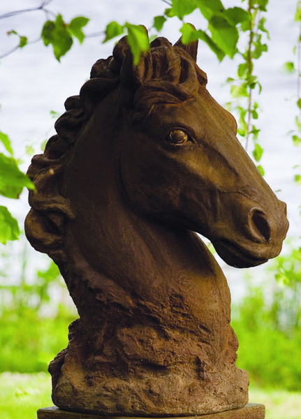 Horse Head Bust Large-Scale Sculpture Garden Decor